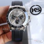 KS Factory Rolex Oyster Perpetual Cosmograph Daytona 116519LN Grey Dial Rubber 40 MM 7750 Automatic Watch